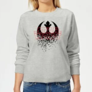 Star Wars Shattered Emblem Womens Sweatshirt - Grey - L