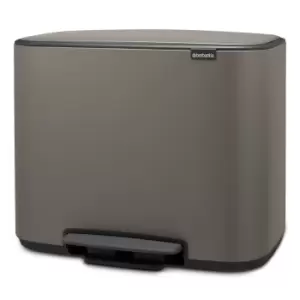 Brabantia Bo Pedal Bin 3 x 11 Litre Platinum