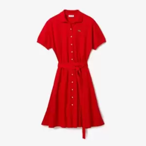 Full Mini Polo Dress in Cotton with Short Sleeves