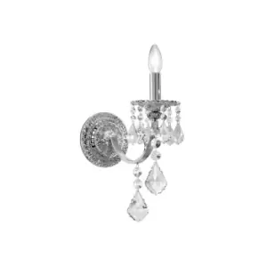 Pisani Crystal Crystal Candle Wall Lamp Chrome