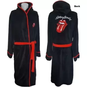 The Rolling Stones - Classic Tongue Unisex Large - X-Large Bathrobe - Black