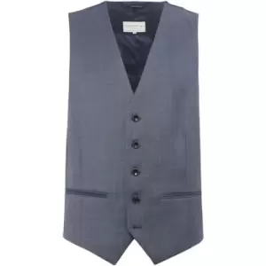 Howick Tailored Brerard Textured Suit Waistcoat - Blue