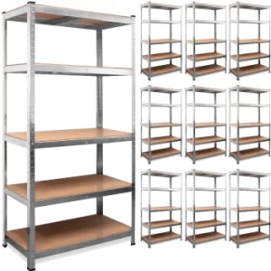 Heavy Duty Shelving 10Pcs Set 180x90x40cm Galvanized 875kg