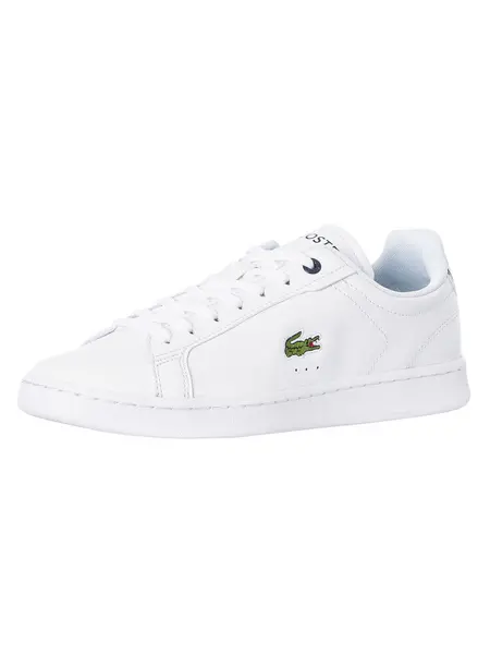 Lacoste Carnaby Pro BL23 1 SMA Leather Trainers White/Navy 11 UK