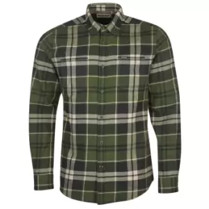 Barbour Mens Bidston Shirt Rifle Green Small