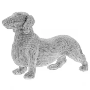 Silver Art Dachshund Small Figurine By Lesser & Pavey