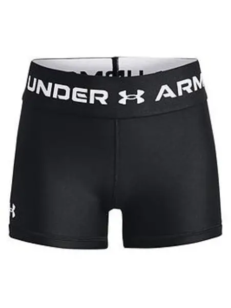 Under Armour Girls Armour Shorty Shorts - Black Size L=11-12 Years