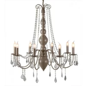 Linea Verdace Bardini 8 Light Multi Arm Chandeliers Pale Taupe