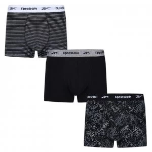 Reebok Cassell 3 Pack Boxers Mens - Black