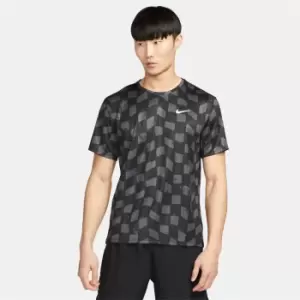 Nike Dri-FIT Miler Mens Short-Sleeve Running Top - Black