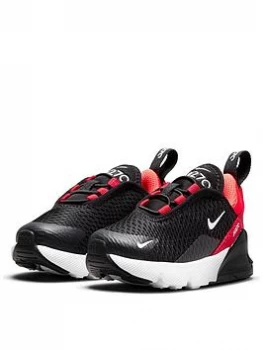 Nike Air Max 270 Infant Trainer - Black Red, Black/Red, Size 9