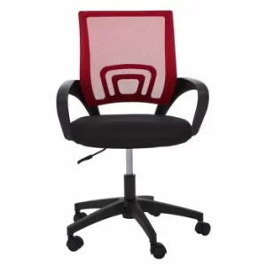 Interiors by PH Office Chair with Black Arms, red