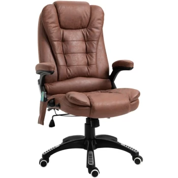 Vinsetto - Office Chair w/ Heating Massage Points Relaxing Reclining Brown