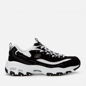 Skechers Womens D'Lites Biggest Fan Trainers - Black/White - UK 4