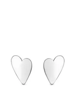 Simply Silver Sterling Silver 925 Heart Stud Earrings