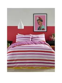 Fusion Fusion Carlston Stripe Pink Duvet Set - Sb