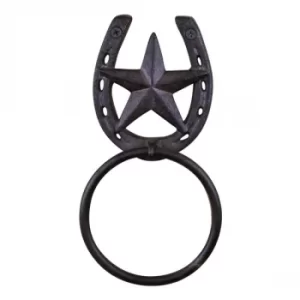 Cast Iron Rustic Towel Ring, Horseshoe