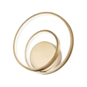 Ideal Lux Lighting - Ideal Lux LED Decorative Swirl Integrated LED Wall Light Gold, 3000K