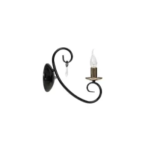 Zanador Black Candle Wall Lamp 1x E14