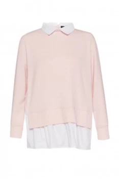 French Connection Fresh Jersey Pleated Back Jumper Pink