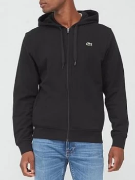 Lacoste Classic Zip Through Hoodie - Black Size M Men