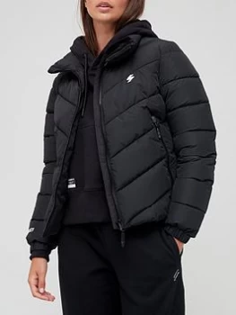 Superdry Sports Padded Jacket - Black, Size 12, Women