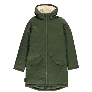 Gelert Trail Long Parka Jacket Junior Girls - Khaki