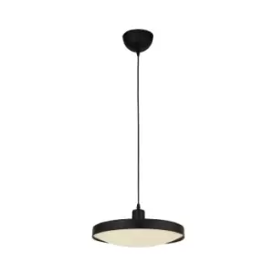 Led Pendant - Black With Crystal Sand Diffuser