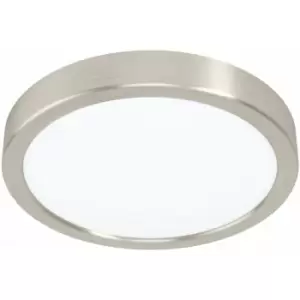 Loops - Wall / Ceiling Light Satin Nickel 210mm Round Surface Mounted 16.5W LED 3000K