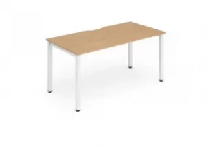 Trexus Bench Desk Individual White Leg 1400x800mm Beech Ref BE117