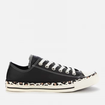 Converse Womens Chuck Taylor All Star Ox Trainers - Black/Multi/Egret - UK 6