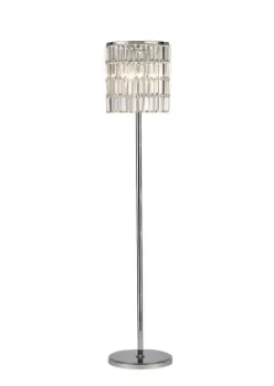 Torre Crystal Curtain Floor Lamp 5 Light Polished Chrome