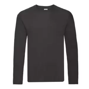 Fruit Of The Loom Mens R Long-Sleeved T-Shirt (3XL) (Black)