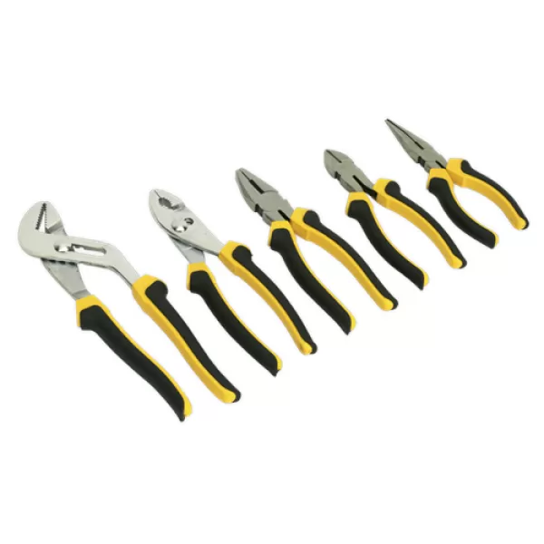 Genuine SEALEY S0646 Comfort Grip Pliers Set 5pc