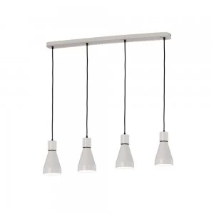 Linear Ceiling Pendant 4L 4 x E27 Max 40W, White, Black