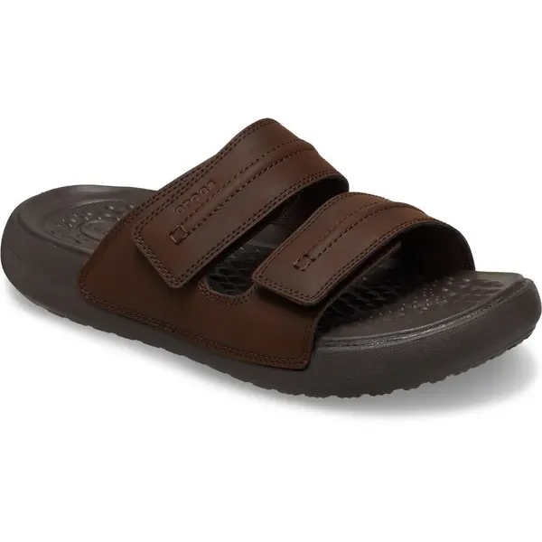 Crocs Mens Yukon Vista II Leather Sliders Sandals UK Size 11 (EU 46-47) Espresso CRC488-ESPRES-11