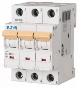 Eaton xPole 13A MCB Mini Circuit Breaker3P Curve C, Breaking Capacity 10 kA