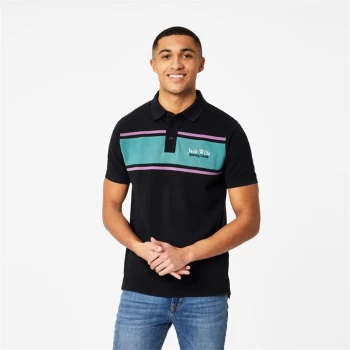 Jack Wills Wensum Cut and Sew Polo - Black