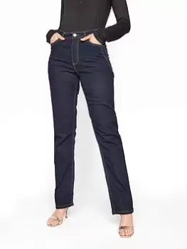 Long Tall Sally Ruby Straight Leg Jean, Blue, Size 10, Length 36, Women