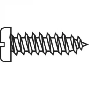 TOOLCRAFT 228745 Countersunk screws 6.5mm Slot DIN 7971-C ISO 1481 Steel zinc plated 20 pc(s)