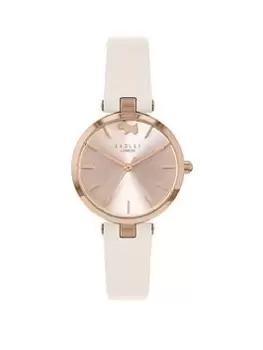 Radley Ladies Rose Gold Plated Chalk T-Bar Strap Watch