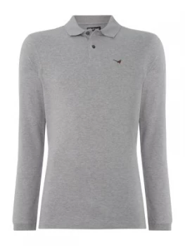 Mens Barbour 1894 Pheasant Logo Polo Shirt Grey