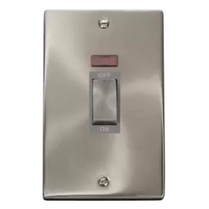 Click Scolmore Deco Ingot 2 Gang 45A 2 Pole Neon Switch - VPSC503GY