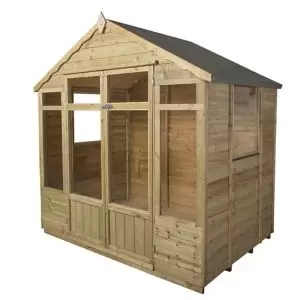 Forest Oakley 7X5 Apex Overlap Summer House With Double Door - Assembly Service Included