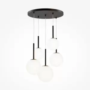 Maytoni Basic Form Modern 5 Light Cluster Pendant Ceiling Light Matt Black E14