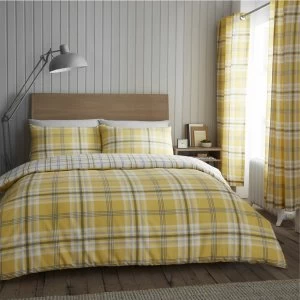 Catherine Lansfield Ochre Kelso Bedding Set - Double