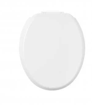 Wickes Thermoset Stainless Steel Hinge Toilet Seat - White