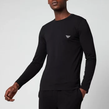 Emporio Armani Shiny Logo Band Long Sleeve T-Shirt Black Size XL Men