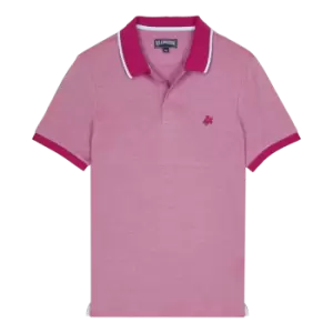 Men Cotton Changing Color Pique Polo Shirt - Palatin - Red - Size M - Vilebrequin