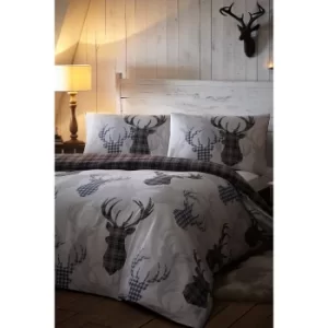 Tartan Stag Reversible Duvet Set